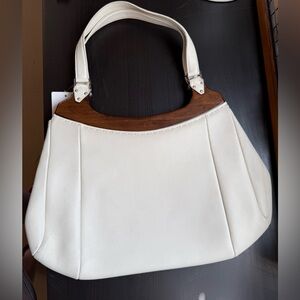 VGC Salvatore Ferragamo Bag with wooden accent handles!